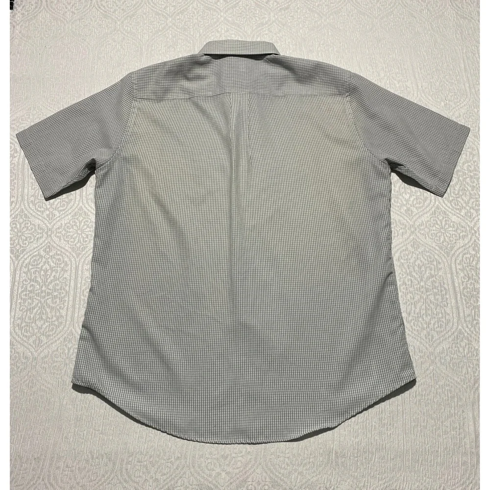 Croft & Barrow Mens Large‎ L Short Sleeve Button Down Shirt Gingham Pattern